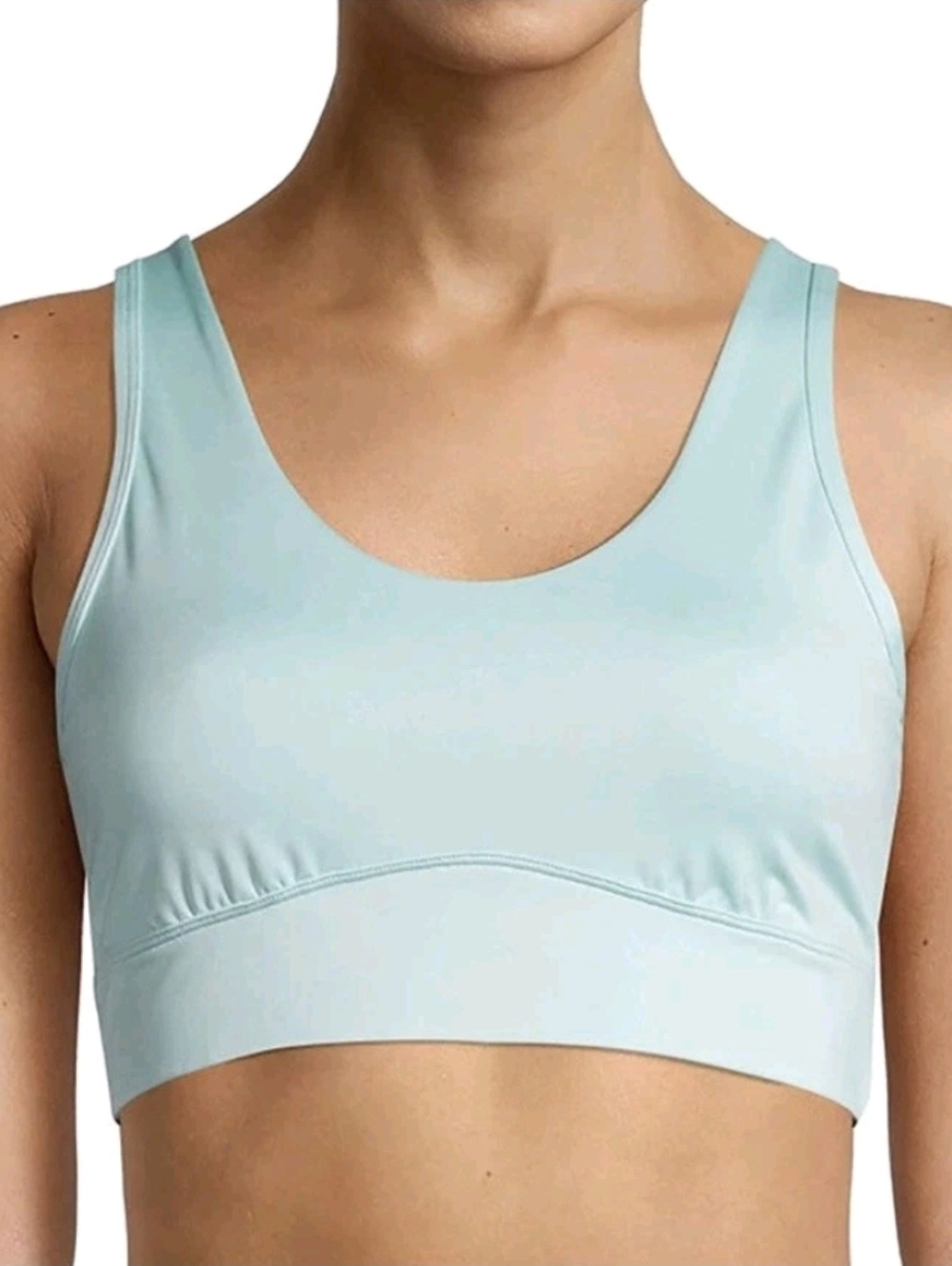 Avia Light Blue Scoop Neck twist back sports bra  size XL NWOT
